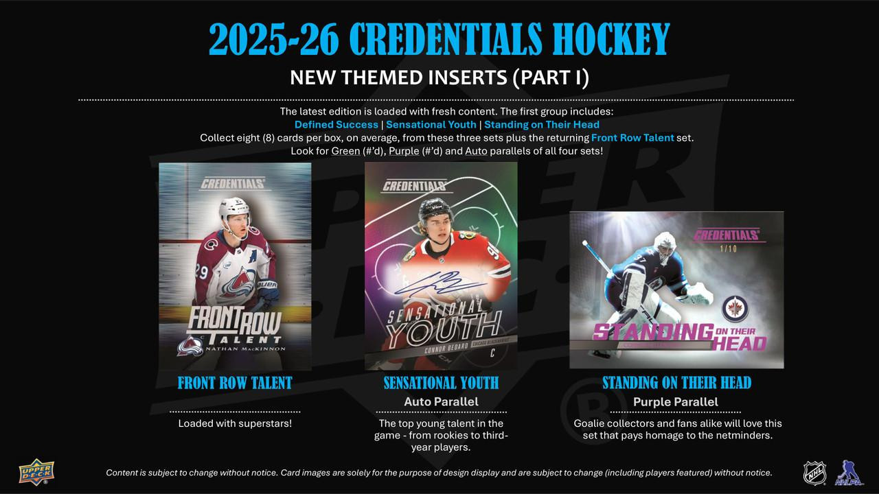 2025/26 Upper Deck Credentials Hockey Hobby Case