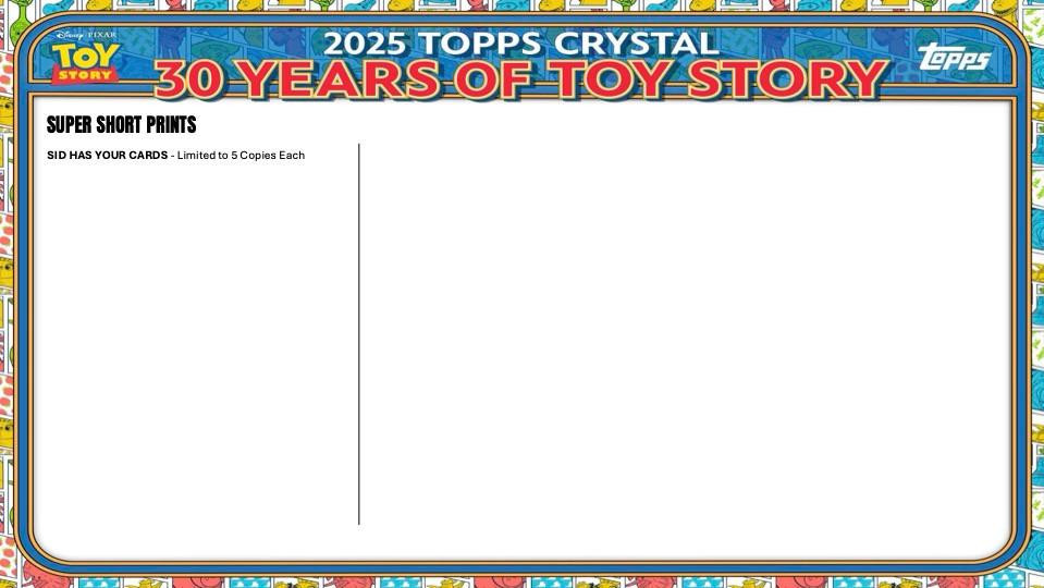 2025 Topps Pixar Crystal 30 Years of Toy Story Hobby Case