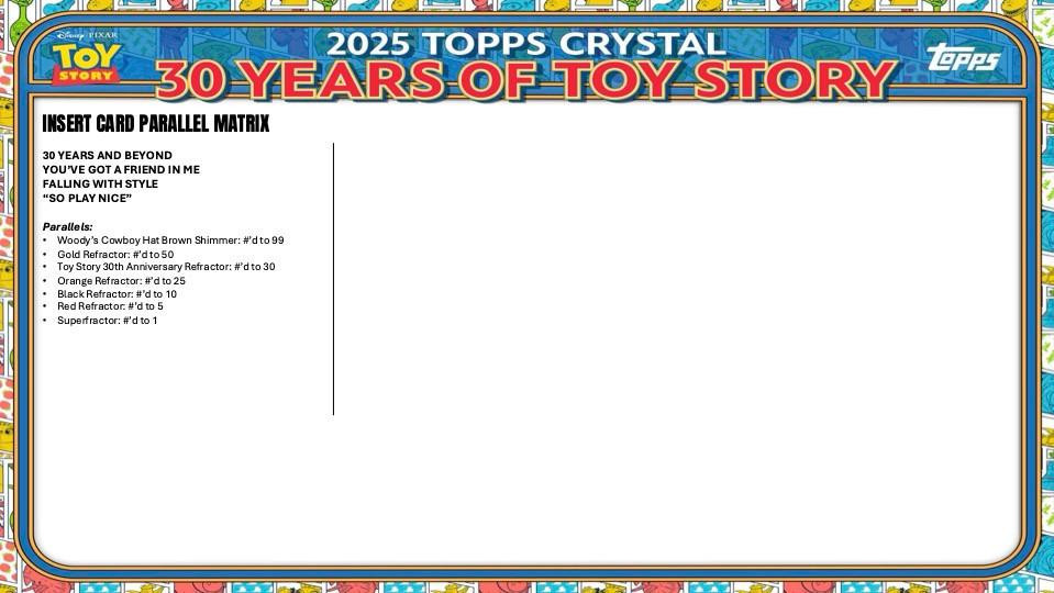 2025 Topps Pixar Crystal 30 Years of Toy Story Hobby Case