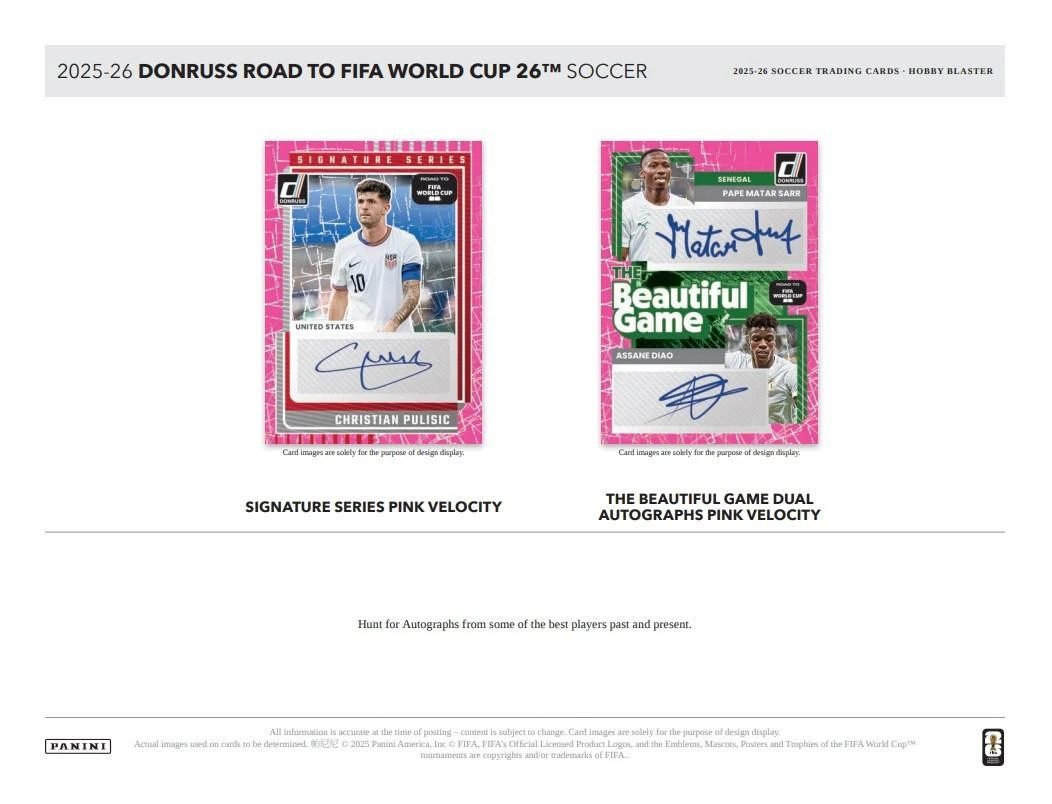 2025/26 Panini Donruss Road To FIFA World Cup 26 Soccer Hobby