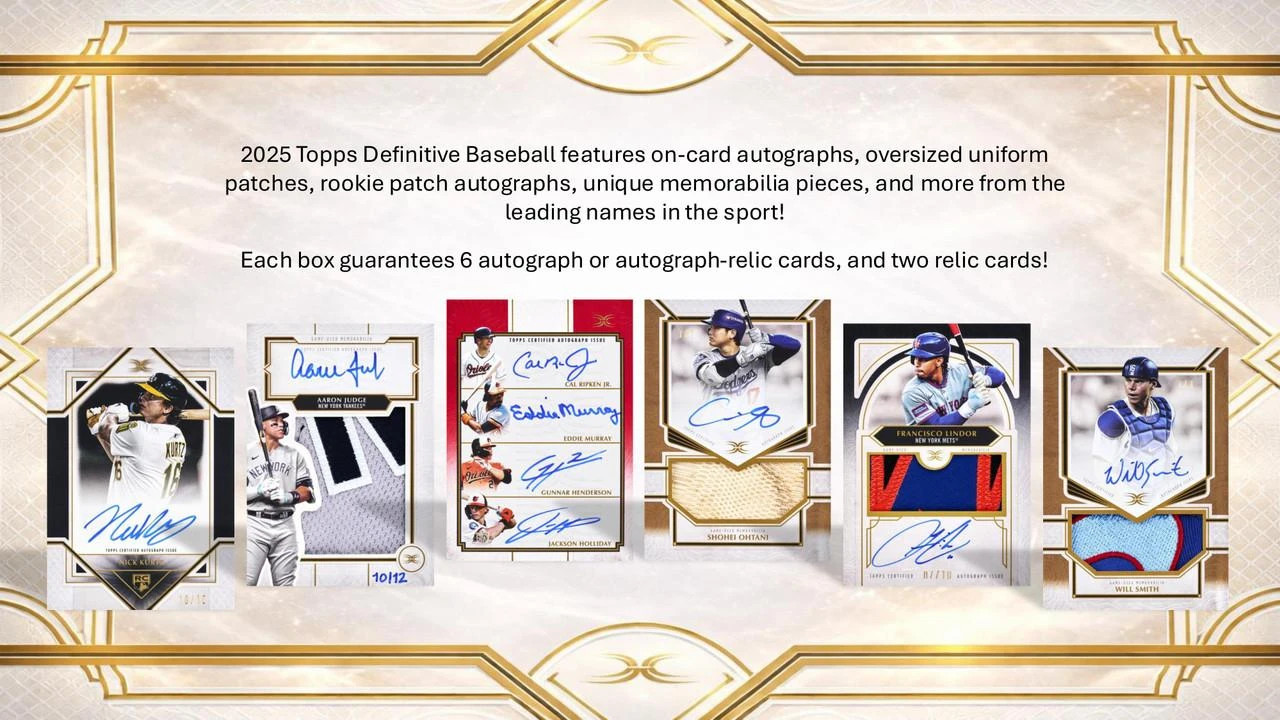 2025 Topps Definitive Baseball Hobby Case