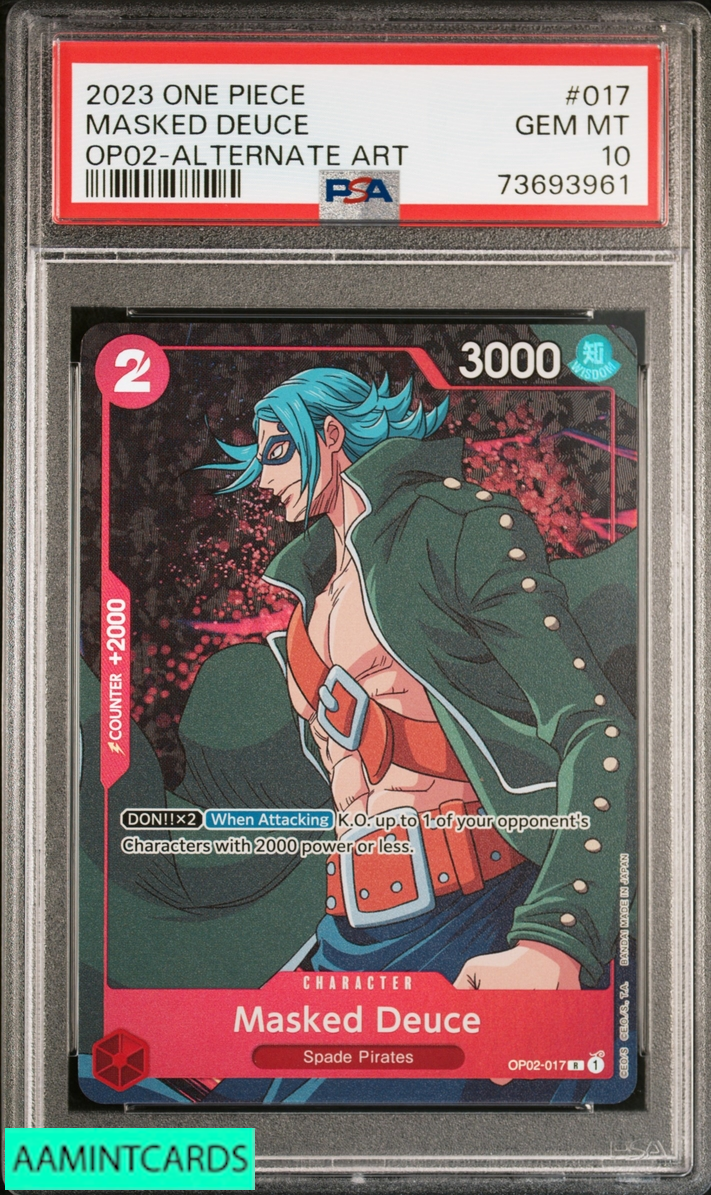 2023 ONE PIECE OP02-PARAMOUNT WAR MASKED DEUCE #017 ALTERNATE ART