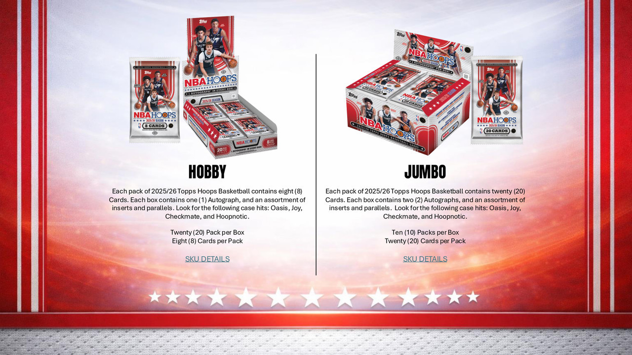 2025/26 Topps NBA Hoops Basketball Hobby Box