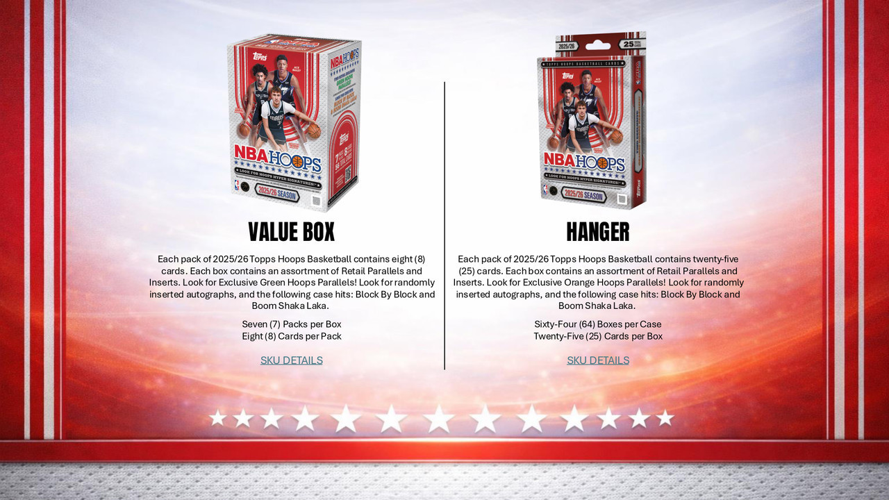 2025/26 Topps NBA Hoops Basketball Jumbo Box