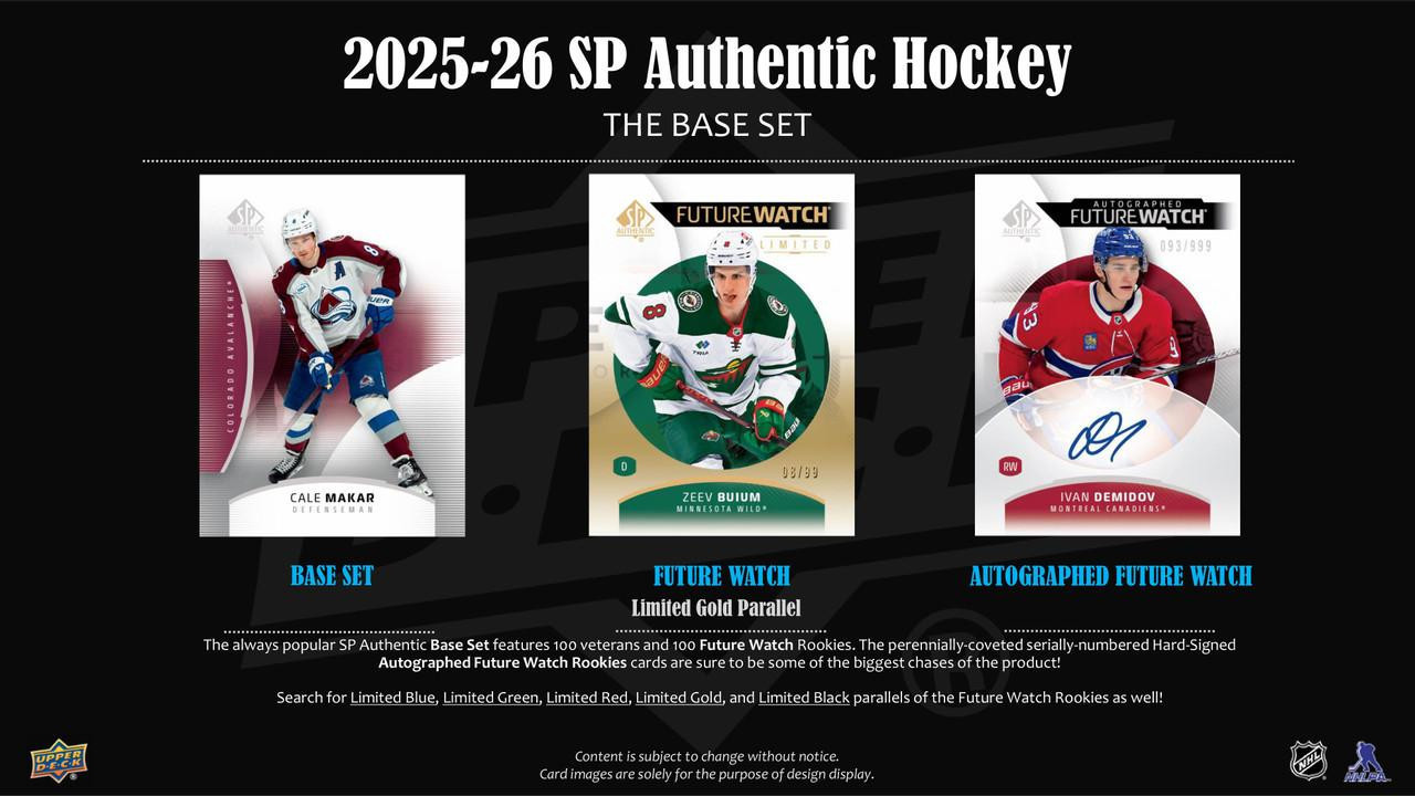2025/26 Upper Deck SP Authentic Hockey Hobby Box