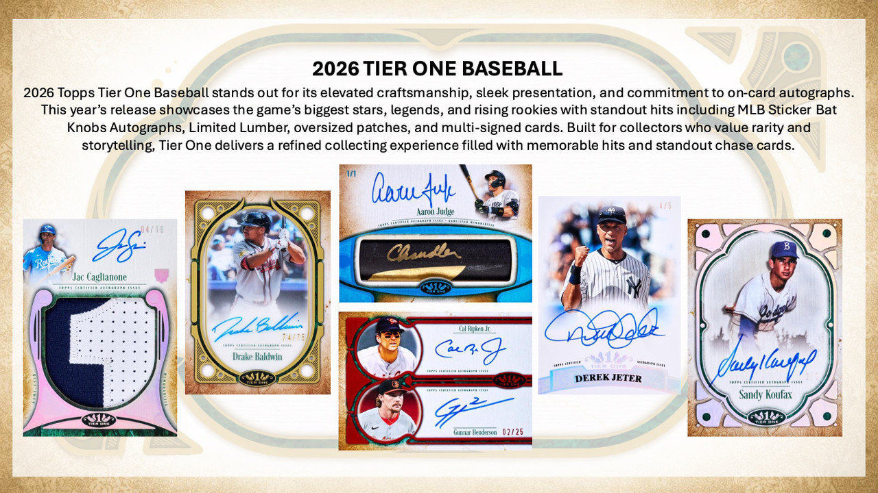 2026 Topps Tier One Baseball Hobby Case