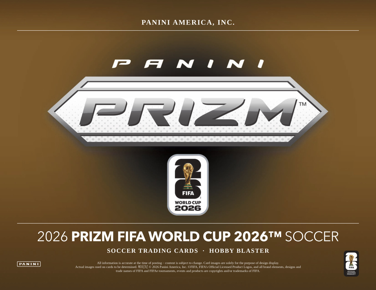 2026 Panini Prizm World Cup Soccer Hobby Blaster Box