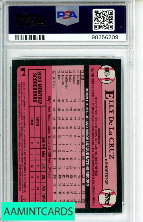 2024 TOPPS CHROME 1989 BASEBALL ELLY DE LA CRUZ #11 PSA 10 GEM MT