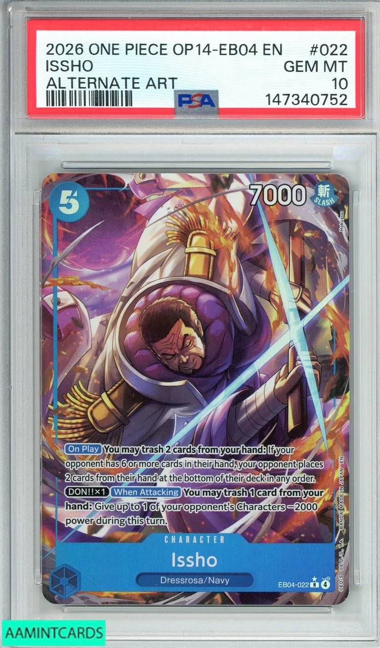 2026 ONE PIECE OP14-EB04-THE AZURE SEA S SEVEN ISSHO #022 ALT ART