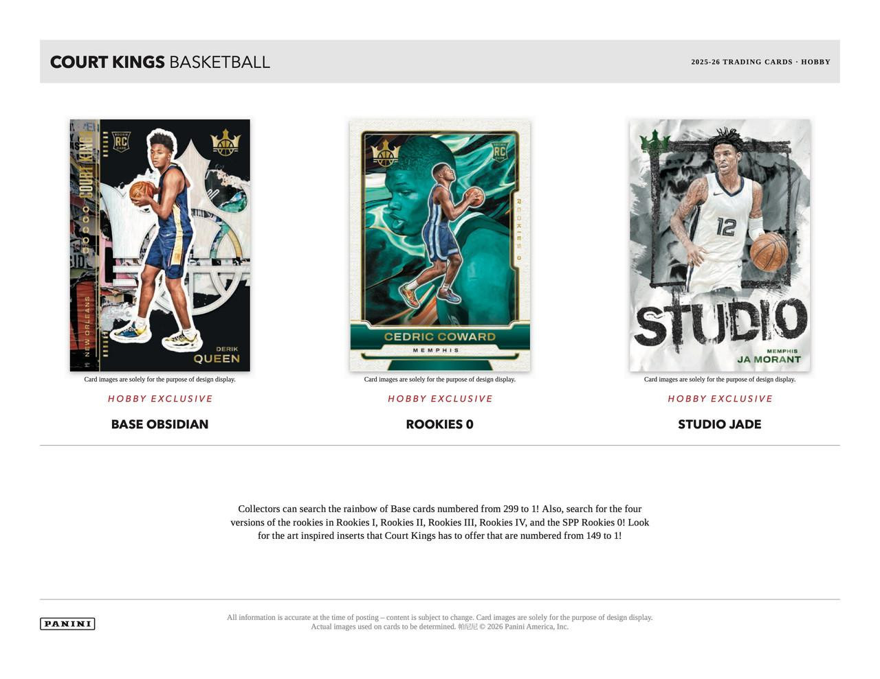 2025/26 Panini Court Kings Basketball Hobby Box