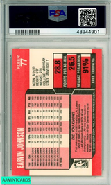 1989 FLEER MAGIC JOHNSON #77 LOS ANGELES LAKERS HOF PSA NM-MT 8 48944901