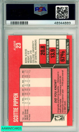 1989 FLEER SCOTTIE PIPPEN #23 CHICAGO BULLS HOF PSA MINT 9 48944889