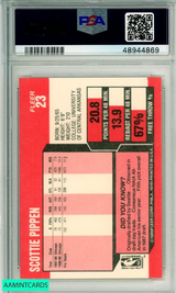 1989 FLEER SCOTTIE PIPPEN #23 CHICAGO BULLS HOF PSA MINT 9 48944869
