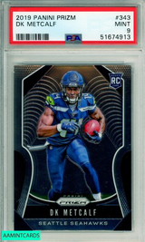 2019 PANINI PRIZM DK METCALF #343 ROOKIE SEATTLE SEAHAWKS PSA MINT 9 51674913