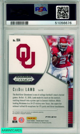 2020 PANINI PRIZM DRAFT PICKS SILVER PRIZM CEEDEE LAMB #104 ROOKIE PSA MINT 9 51056676