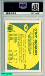 1989 TOPPS TRADED TROY AIKMAN #70T ROOKIE DALLAS COWBOYS HOF PSA MINT 9 51678040