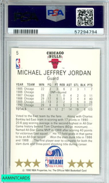 1990 HOOPS MICHAEL JORDAN #5 ALL STAR CHICAGO BULLS GOAT HOF PSA 9 MINT 57294794