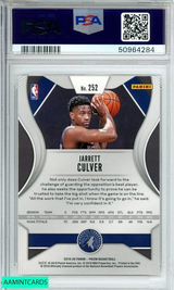 2019 PANINI PRIZM JARRETT CULVER #252 TIMBERWOLVES ROOKIE RC PSA 10 GEM MINT 50964284