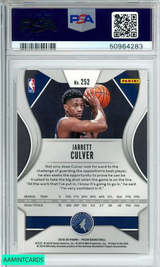 2019 PANINI PRIZM JARRETT CULVER #252 TIMBERWOLVES ROOKIE RC PSA 10 GEM MINT 50964283