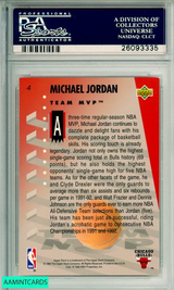 1992 UPPER DECK MVP HOLOGRAMS MICHAEL JORDAN #4 CHICAGO BULLS HOF PSA NM-MT 8 26093335