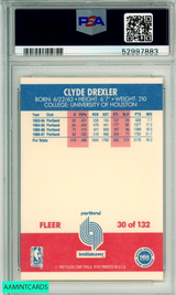 1987 FLEER CLYDE DREXLER #30 HOF PORTLAND TRAILBLAZERS PSA 7 NM 52997883