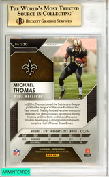 2016 PANINI PRIZM MICHAEL THOMAS #230 ROOKIE SAINTS RC BGS 9.5 GEM MINT 0012319517