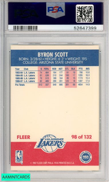 1987 FLEER BYRON SCOTT #98 LOS ANGELES LAKERS PSA 8 NM-MT 52647399