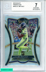 2019 SELECT D. K. METCALF #182 PRIZMS SILVER ROOKIE RC BGS 7 NM 0012525575