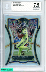 2019 SELECT D. K. METCALF #182 PRIZMS SILVER ROOKIE RC BGS 7.5 0012543027