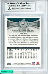 2012 TOPPS CHROME NICK FOLES #153 XFRACTORS ROOKIE RC BGS 8.5 0012546995