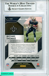 2016 PANINI PRIZM MICHAEL THOMAS #230 SAINTS ROOKIE RC BGS 8.5 0012547077