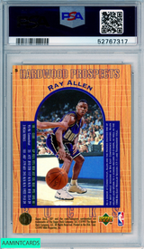 1996 UD3 RAY ALLEN #5 ROOKIE HOF MILWAUKEE BUCKS RC PSA 9 MINT 52767317
