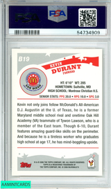 2006 TOPPS MCDONALDS ALL AMERICAN KEVIN DURANT ALL AMERICAN #B19 PSA MINT 9 54734909