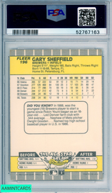 1989 FLEER GARY SHEFFIELD #196 ROOKIE MILWAUKEE BREWERS RC PSA 7 NM 52767163 1989 FLEER GARY SHEFFIELD #196 ROOKIE MILWAUKEE BREWERS RC PSA 7 NM 52767163
