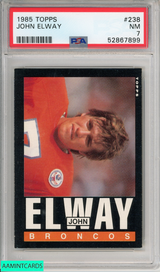 1985 TOPPS JOHN ELWAY #238 HOF DENVER BRONCOS PSA 7 NM 52867899