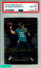 2019 PANINI SELECT GARDNER MINSHEW II #10 ROOKIE JAGUARS PSA GEM MT 10 51254353