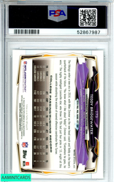 2014 TOPPS CHROME TEDDY BRIDGEWATER #173 BALL OVER HEAD-REFRACTOR ROOKIE PSA 9 52867987
