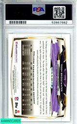 2014 TOPPS CHROME TEDDY BRIDGEWATER #173 BALL OVER HEAD-REFRACTOR ROOKIE PSA 9 52867982