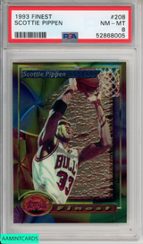 1993 FINEST SCOTTIE PIPPEN #208 HOF CHICAGO BULLS PSA 8 NM-MT 52868005