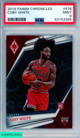 2019 PANINI CHRONICLES COBY WHITE #576 ROOKIE CHICAGO BULLS RC PSA 9 MINT 53153365