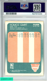 1988 FLEER HORACE GRANT #16 CHICAGO BULLS ROOKIE RC PSA 8 NM-MT 52707233