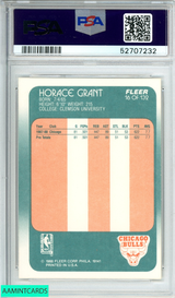 1988 FLEER HORACE GRANT #16 CHICAGO BULLS ROOKIE RC PSA 8 NM-MT 52707232