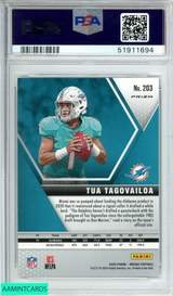 2020 PANINI MOSAIC TUA TAGOVAILOA #203 REACTIVE GREEN RC DOLPHINS PSA 10 GEM MT 51911694