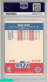 1987 FLEER MARK EATON #32 UTAH JAZZ PSA 7 NM 52867434