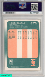 1988 FLEER CLYDE DREXLER #92 HOF PORTLAND TRAILBLAZERS PSA 7 NM 52707281 1988 FLEER CLYDE DREXLER #92 HOF PORTLAND TRAILBLAZERS PSA 7 NM 52707281