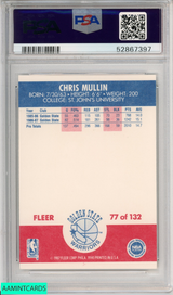 1987 FLEER CHRIS MULLIN #77 HOF GOLDEN STATE WARRIORS PSA 7 NM 52867397