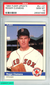 1984 FLEER UPDATE ROGER CLEMENS #U-27 ROOKIE BOSTON RED SOX PSA GEM MT 10 26597489