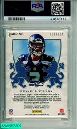 2012 PANINI ROOKIES STARS ROOKIE CRUSADE - RED RUSSELL WILSON #5 SP PSA 7 POP 2 51678111