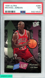 1996 ULTRA MICHAEL JORDAN #280 CHICAGO BULLS HOF! PSA 7 NM 54214534