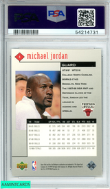 1998 U D BLACK DIAMOND MICHAEL JORDAN #4 SINGLE CHICAGO BULLS HOF PSA 7 NM 54214731